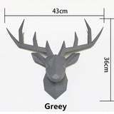 3D Animal Head Wall Hanging Sculpture