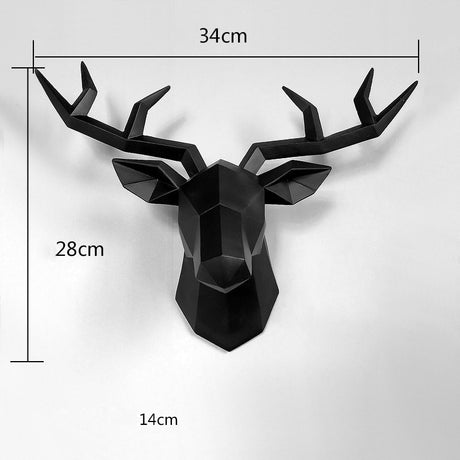 3D Animal Head Wall Hanging Sculpture