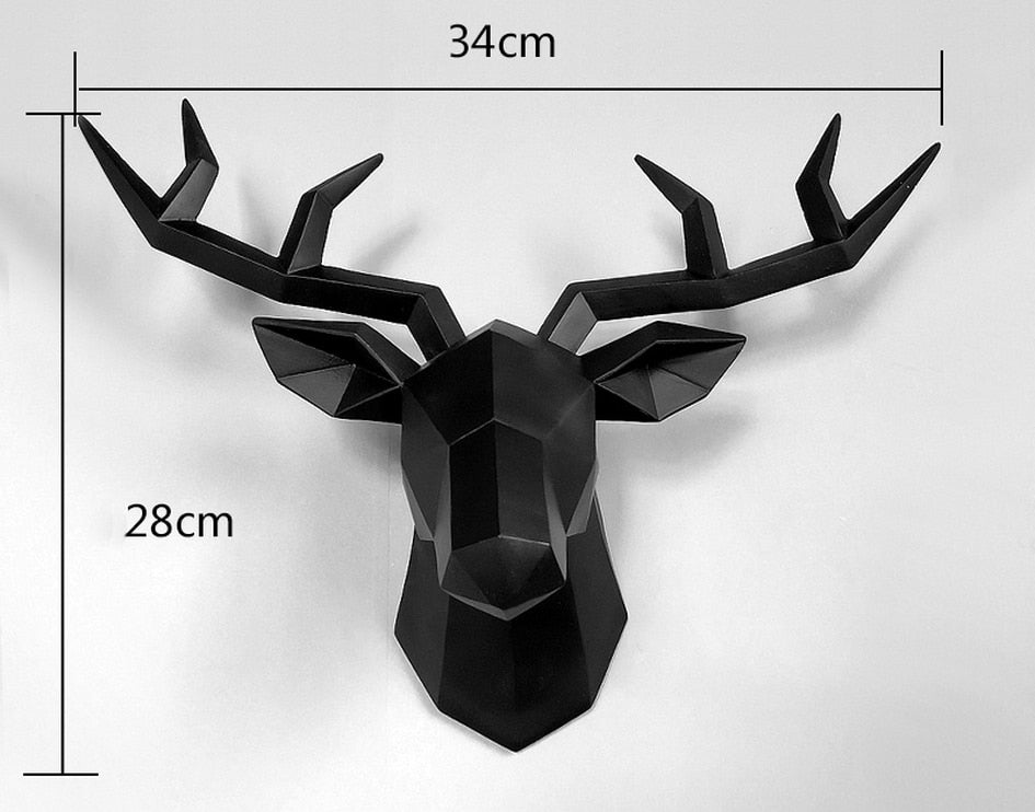 3D Animal Head Wall Hanging Sculpture