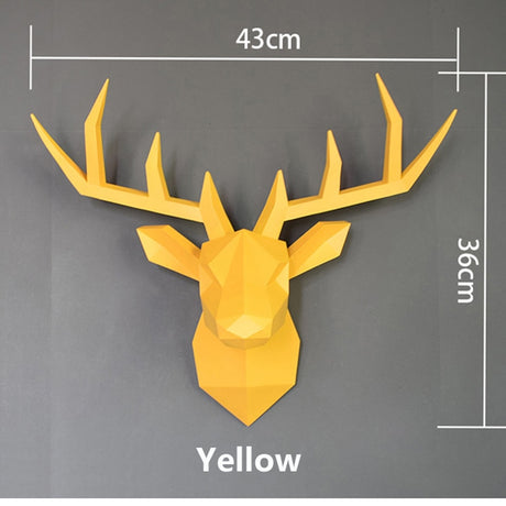 3D Animal Head Wall Hanging Sculpture