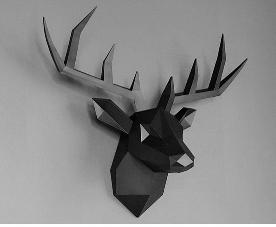 3D Animal Head Wall Hanging Sculpture