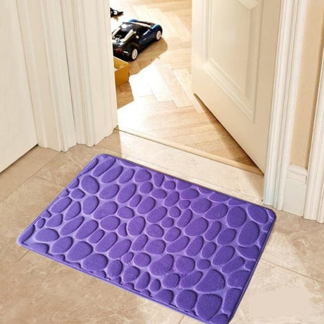 Cobblestone Embossed Bathroom Bath Mat