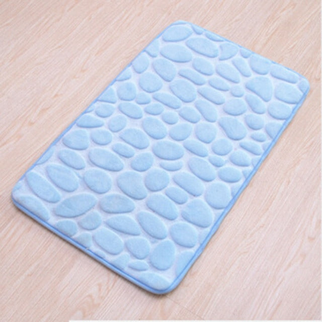 Cobblestone Embossed Bathroom Bath Mat