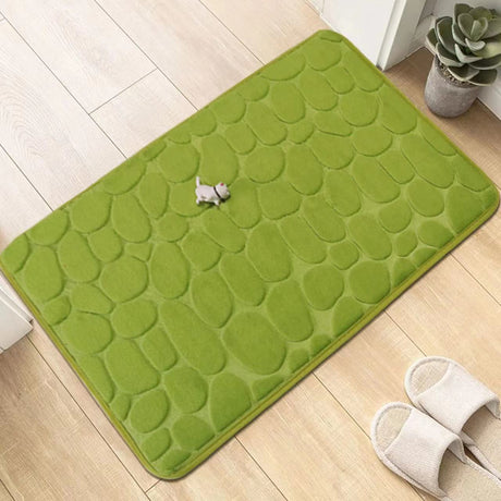 Cobblestone Embossed Bathroom Bath Mat