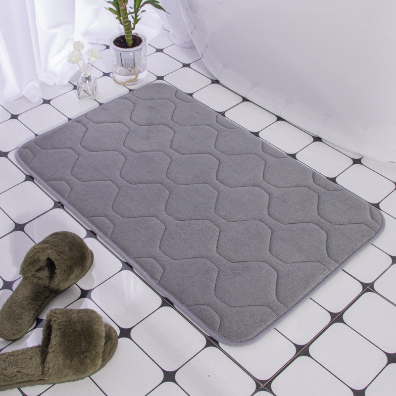 Cobblestone Embossed Bathroom Bath Mat