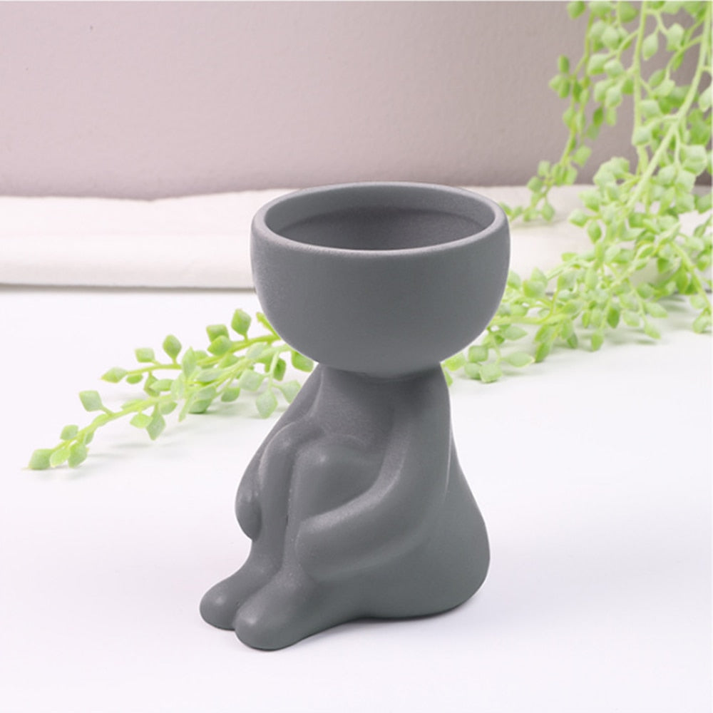 Creative Humanoid Ceramic Flower Pot