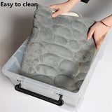 Cobblestone Embossed Bathroom Bath Mat